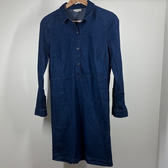 J. Jill Denim Chambray Blue Shirt Dress - Picture 2 of 6